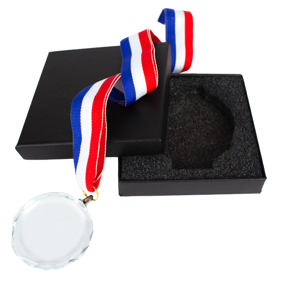 Medalla Cristal "Diamond" con cinta tricolor - Imagen 5