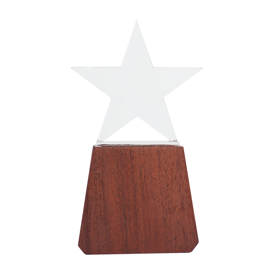 Trofeo de Madera y Cristal "Lonely Star" - Imagen 2