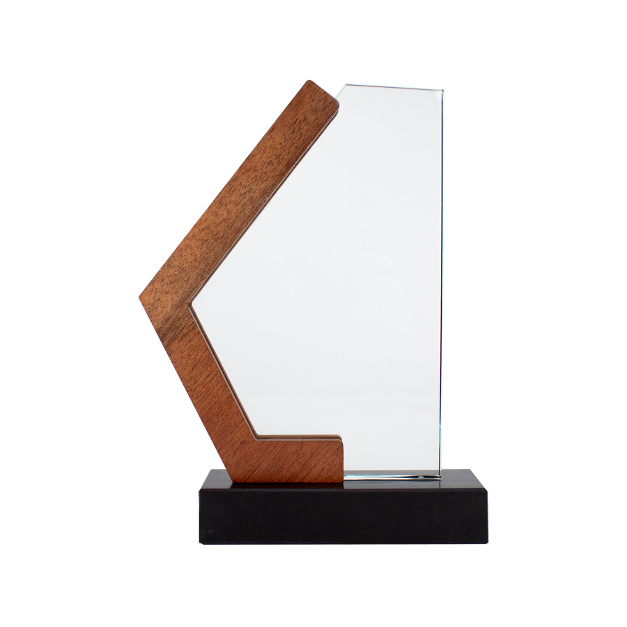 Trofeo Galvano de Madera, Mármol y Cristal "Mercx" - Imagen 2