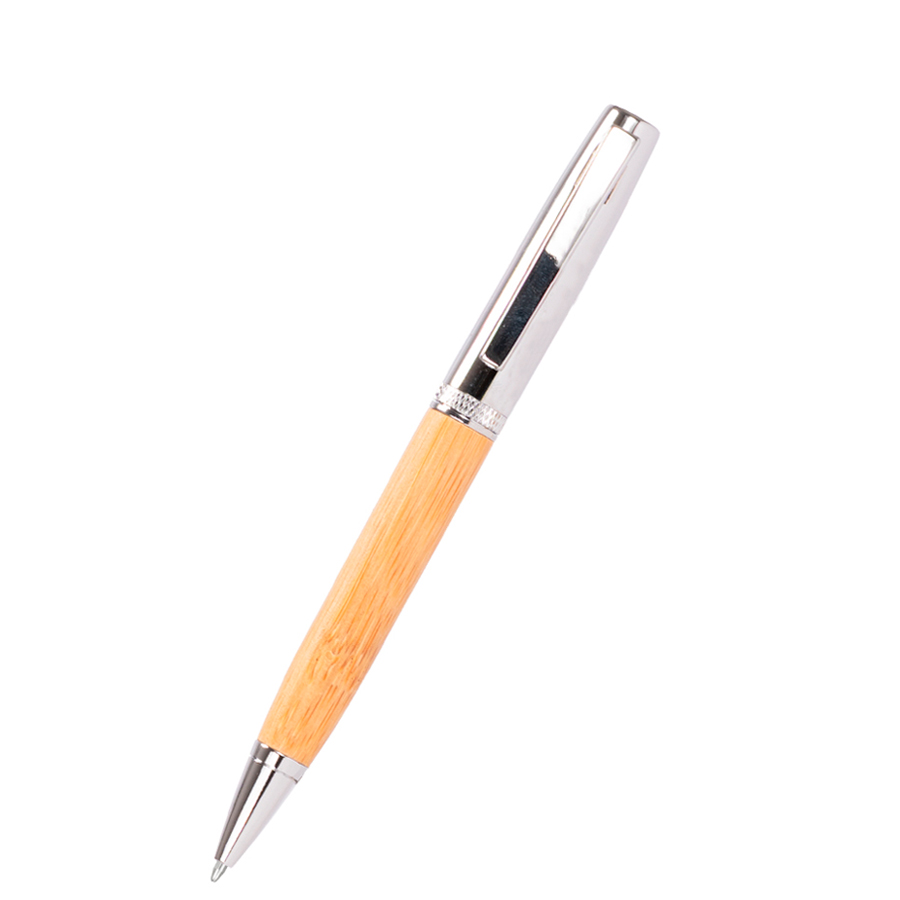 Boligrafo Metálico Airlie con grip de bamboo y estuche B79 - Imagen 4
