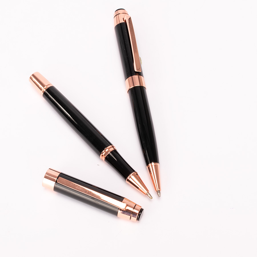 Set de Escritura "THORTON" negro con detalles encobrizados. S41 - Imagen 5