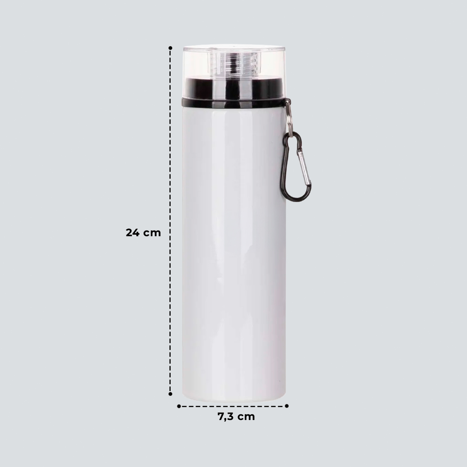 botella aluminio tapa rosca 850 ml
